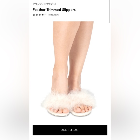 Rya collection feather trimmed slipper ivory - Picture 4 of 5